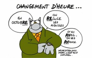 Changement d'heure d'hiver 2026