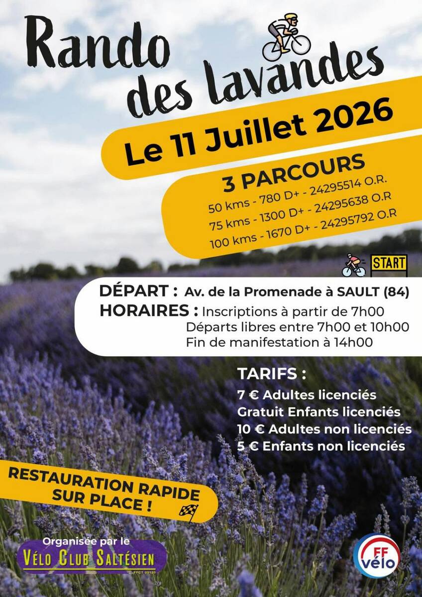 RANDONNEE DES LAVANDES 2026